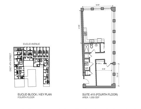 a floor plan of a building with two different plans